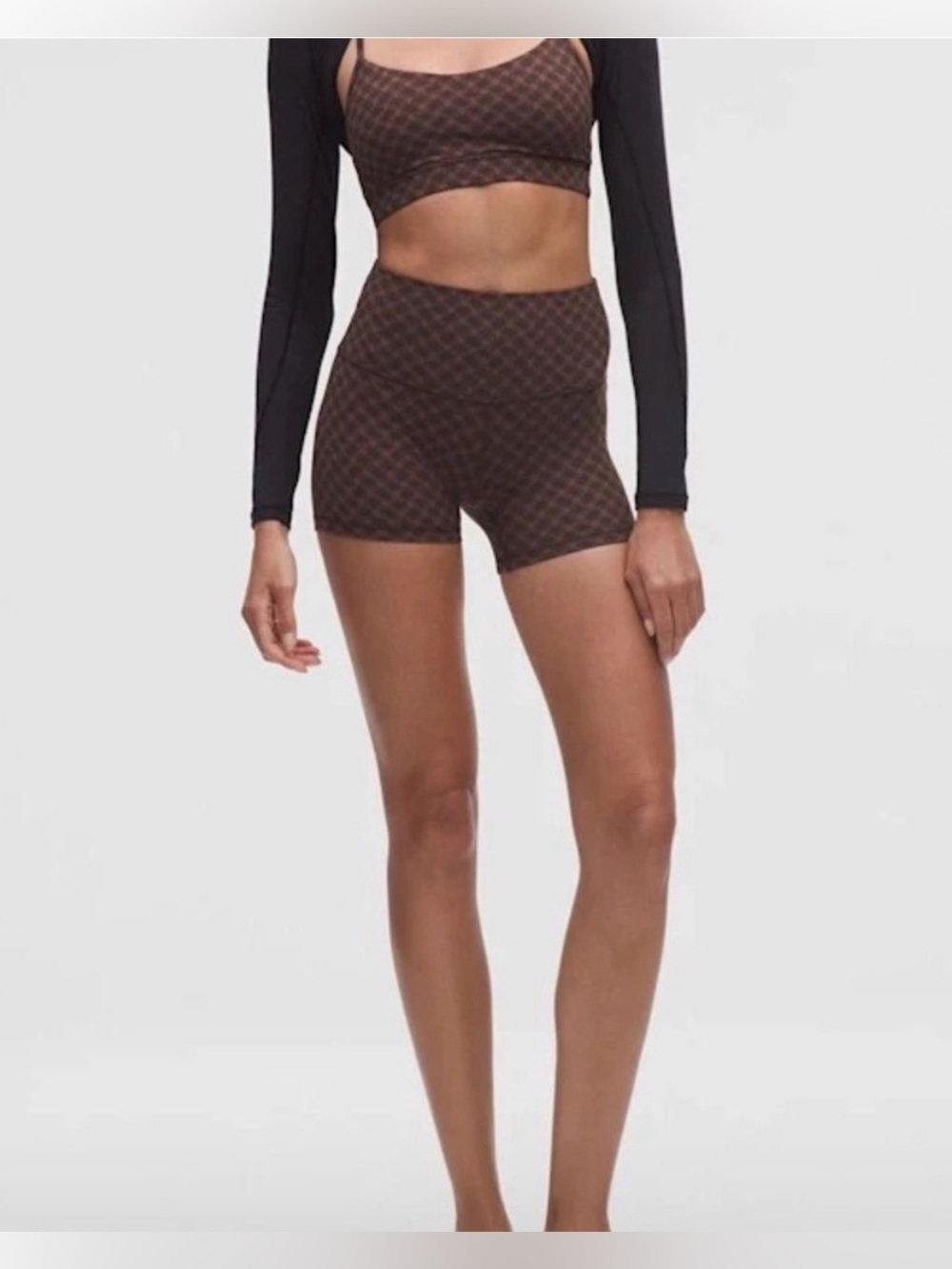 Lululemon Align high-rise Short 4” Square Heart Jacquard Size 4